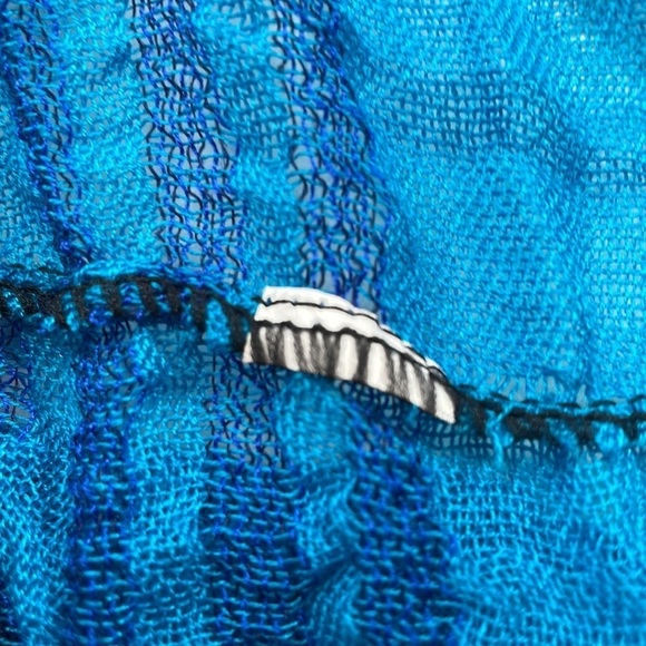 Blue Fuchsia Ruffled Eternity Scarf - Picture 6 of 7